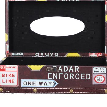 Tissue Box Vintage Composite Wood Napkin Paper Box for Household Living Room Restaurant