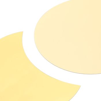 Acrylic Mirror Wall Sticker Sun Half Moon Shape Decorative Background Decal for Home UseGold