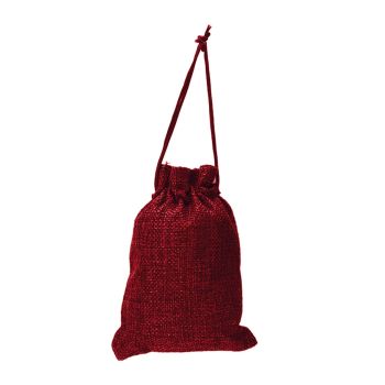 24PCS Christmas Bag Christmas Advent Calendar Countdown Pouch Drawstring Bag Sack Hanging Gift with ClipsWine Red