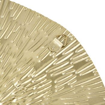 Round Wall Art Decor Elegant Style Iron Material 24.5cm/9.6in Delicate Texture Appearance Golden Irregular Circle