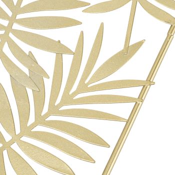 Metal Leaf Wall Decor Golden Nordic Style Elegant Ambience Sturdy Durable Wear Resistant Metal Wall Decor