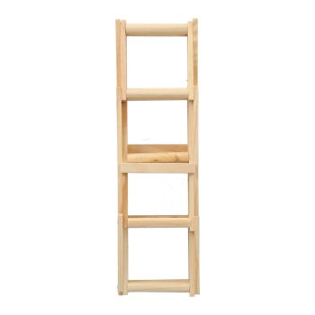 Foldable Wine Cabinet Pine Durable Elegant Simple Wine Rack Cabinet for Home Hotel OfficeWood Color 10 Bottles