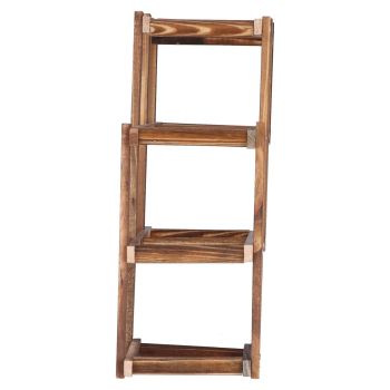 Foldable Wine Cabinet Pine Durable Elegant Simple Wine Rack Cabinet for Home Hotel OfficeRoast Color 6 Bottles