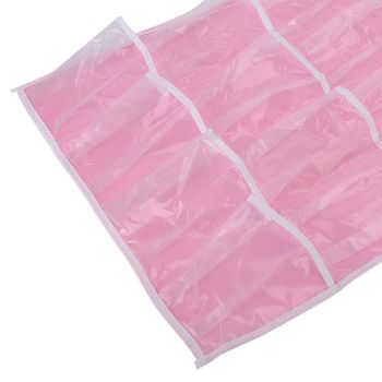 Wall Closet Hanging Organizers Over The Door Storage Bag Polyester Hanging Shelves Pocket for Bedroom Living RoomPink