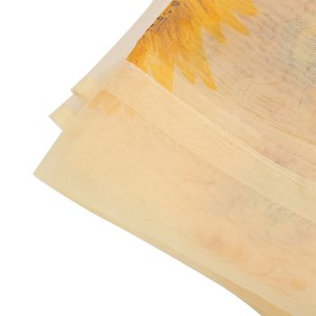Sheer Curtain Sunflower Pattern Transparent Balcony Window Curtains Decor for Bedroom Living Room