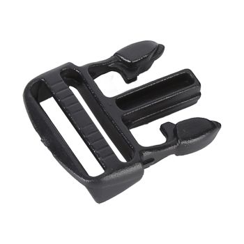 5Pcs Quick Release Buckle Plastic Dual Adjustable Strap Buckles Replacement DIY Craft for Backpack BlackFor 20mm Width Strap