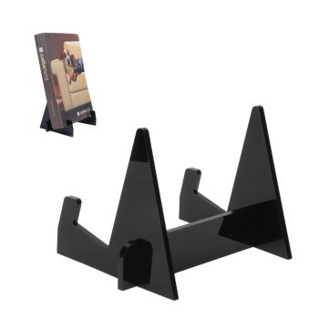 Acrylic Book Display Stand Book Holder Bookrack Bookshelf Office Bookcase for Kitchen HomeBlack