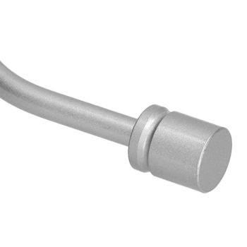 2Pcs Curtain Hook Aluminum Alloy U Shaped Cylinder Fixed Drapery Holdback for Home Office BedroomSilver
