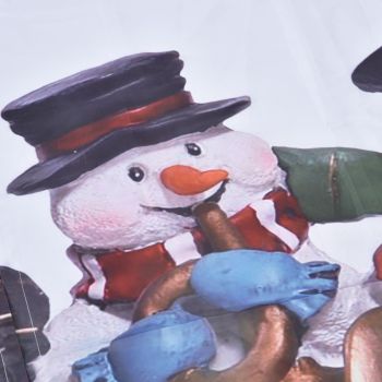Digital Printing Blackout Curtain Snowman Pattern Blind Shade Window Drapes for Bedroom Living Room170x200cm Christmas Style 2
