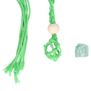 3pcs Net Bag Necklace Empty Stone Holder Rope Replacement Adjustable Necklace Cord for Crystals Quartz Stone HolderGreen