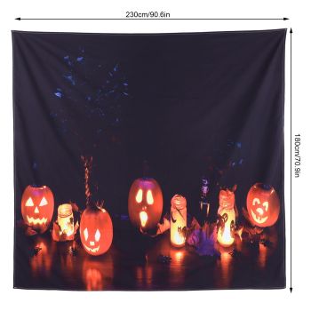 Halloween Tapestry Decorative Wall Hanging Carpet for Bedroom Living Room Office Festival230x180cm / 90.6x70.9in