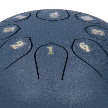 6in 8 Tones Tongue Drum with Mallets Music Book Musical Percussion Instruments for Meditation EntertainmentNavy Blue