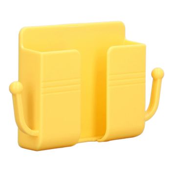 6pcs Wall Mount Phone Holder Self Adhesive Remote Control Storage Box Wall Beside Charging Phone Stand for Bedroom