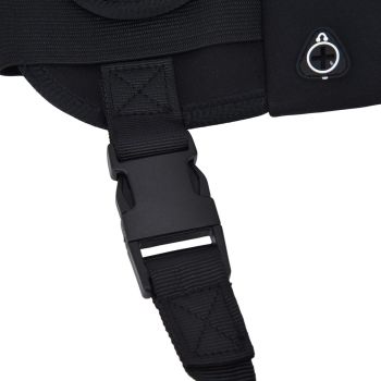 Sports Belt Bag Leash Set Reflective Elastic Explosion Proof Dog Running Traction Rope for Walking RunningBlack