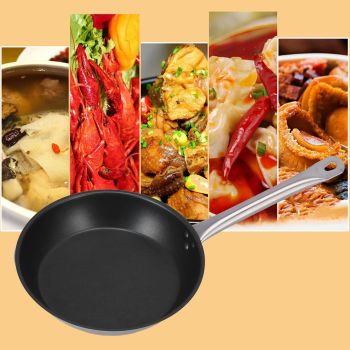 304 Stainless Steel Fry Pan Non Stick Heat Resistant Frying Egg Pan Professional Cookware for Kitchen Restaurant280x50mm