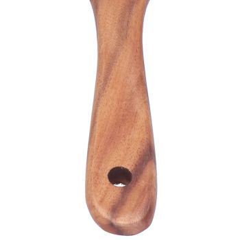 2pcs Slotted Turner Spatula Simple Wooden Spatula with Long Handlefor Cooking Salad Mixing