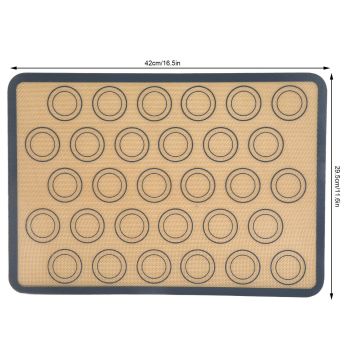 Baking Mat Food Grade Silicone and Glass Fiber Non Stick Heat Resistant Dough Mat for Making Pastry Pizza Bread