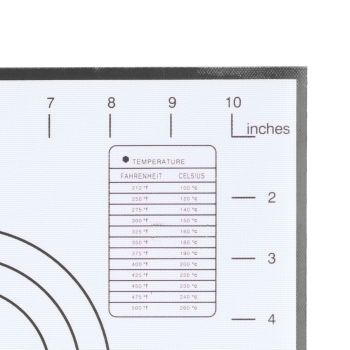 Baking Mat Silicone Non Slip Heat Resistant Dough Mat with Scale for Home Kitchen 29x26cmBlack