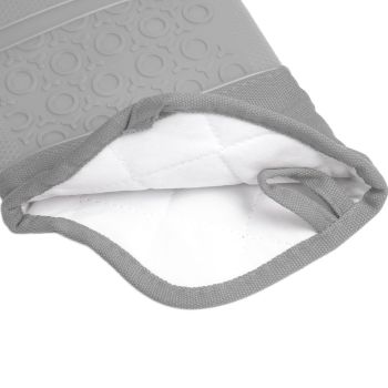 Insulation Gloves Thickened Silicone Barbecue Microwave Oven Anti Scalding Glove for Kitchen Baking CookingGray