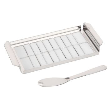 Stainless Steel Butter Cutter Container Butter Storage Box with Transparent Cover for KitchenPink Chassis