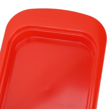 Wide Rectangular Butter Container with Lid Knife Portable Small Cheese Dish Holder Tray for Home KitchenRed