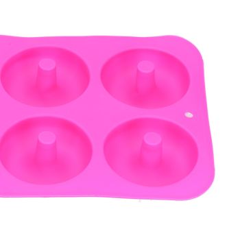 Donut Baking Pans 6 Grid Silicone Non Stick Donut Moulders for DIY Baking Lovers