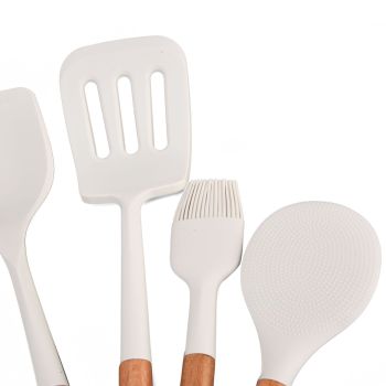 12Pcs Silicone Cooking Utensil Set White Nordic Minimalist Style NonStick Kitchenware Kit for Kitchen Gadgets