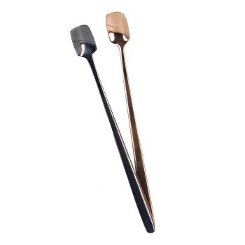 6 Pcs Dessert Spoon 304 Stainless Steel Mixing Spoon Shovel Long Handle Thickened Spoon Set for Dessert Ice Cream 15cm