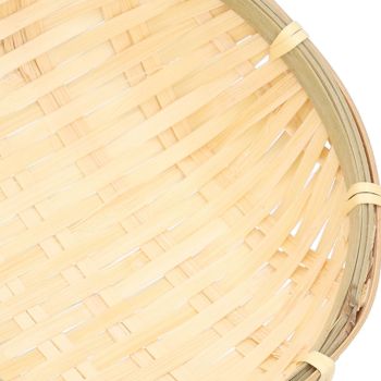 Fruit Basket Hand Woven Bamboo Mini Multifunctional Sturdy Serving Basket Tray for Living Room Kitchen 15x5cm