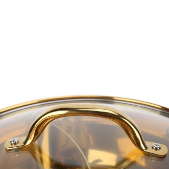 Hot Pot 30.3cm Diameter 304 Stainless Steel Rust Proof Separate Design Mandarin Duck PotGold