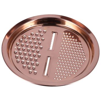 Multipurpose Water Basin Drain Basket with Vegetable Cutter Grater Stainless Steel for Home KitchenRose Gold