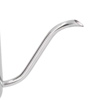 Hand Drip Coffee Pot Stainless Steel Coffee Pouring Kettle Pour Over Gooseneck Tea Pot with LidSilver 350ml
