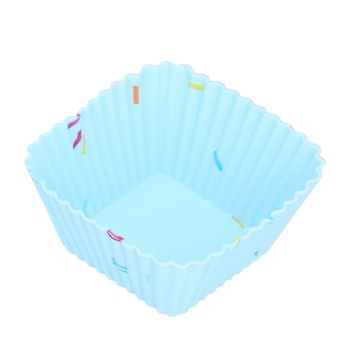 20Pcs Silicone Cupcake Mold Non Stick Reusable Baking Molds for Muffin Biscuits Cheese Cake PastriesSquare