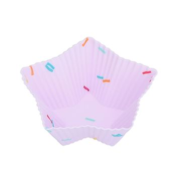 20pcs Silicone Baking Cups Bright Colors Cute Shapes Reusable Cake Making Molds for Donuts PuddingsStar Set