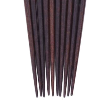 5 Pairs Chopsticks Phoebe Zhennan Printing Reusable 23cm/9.1in Long Safe for Japanese Style Box TablewareBlack