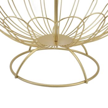 2 Tier Fruit Bowl Modern Nordic Design Geometric Detachable Gold Fruit Basket for Home Decoration