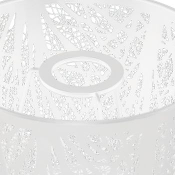 Wrought Iron Lampshade Carved Forest Tree Shaped E27 Mini Lamp Shade for Table Lamp Bedroom Bedside DecorWhite