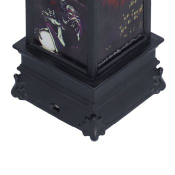Vintage Style Halloween Lantern Handheld Simulated Candle Flicker Witch Pattern LED Lamp
