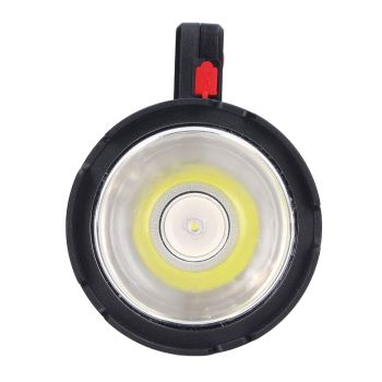 Spotlight Flashlight USB Charging Dual Light Source Smart Battery Display Multi Speed Mode Flash Light