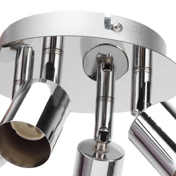 GU10 Lamp Holder 4 Head Ceiling Light Base Adjustable Lamp Holder for Bedroom Kitchen 85‑265V