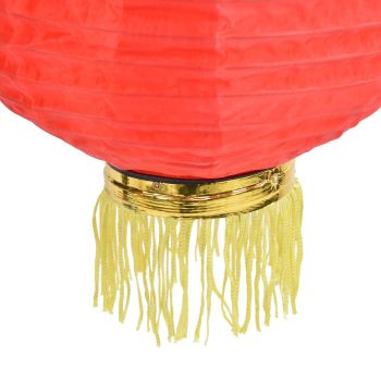 10in 5 Strings LED Solar Lantern Outdoor Waterproof Chinese Decorative Cloth Lantern Lamp