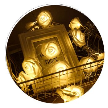 LED String Light Imitation Rose String Light Wedding String Light Festival Decoration LightWarm White