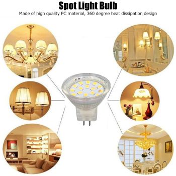 4PCS 18LED MR11 Light Bulb 3W 300LM Double Pin Base Landscape Spot Light Bulb for Living RoomWarm White