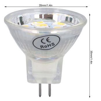 4Pcs MR11 LED Bulb 3W 300lm Bulb with 9 Beads Double Pin Base for Spotlight Landscape LampWarm White Light