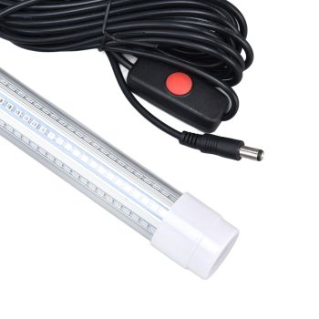 Submersible Fishing Light 16W AC12‑36V 1300lm LED Night Fishing Lure Bait Finder for Fish Tank AquariumWarm Light