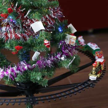Christmas Train Set with Sounds and Lights Electric Rail Car Toy Mini Train Toy Set for Christmas and Home Decoration
