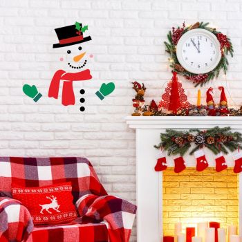 Christmas Snowman Fridge Magnets Waterproof Xmas Magnet Stickers Holiday Christmas Decorations for Garage Doors and Car Decor