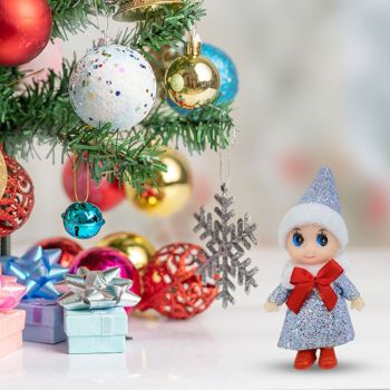 4 Pcs Christmas Baby Elf Doll Christmas Tiny Elf Doll Christmas Mini Elf Baby Doll Toys Baby Elves Dolls Toy for Kids Xmas Gift