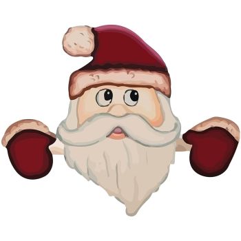 Christmas Home Decor Christmas Themed Santa Snowman Garden Fence Topper Ornament Holiday Hanging Decor Gift