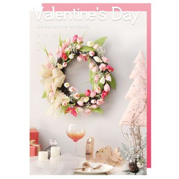 Tulip Wreath Tulip Decorative Wreath Artificial Tulip Wreath Decorative Flower Wreath